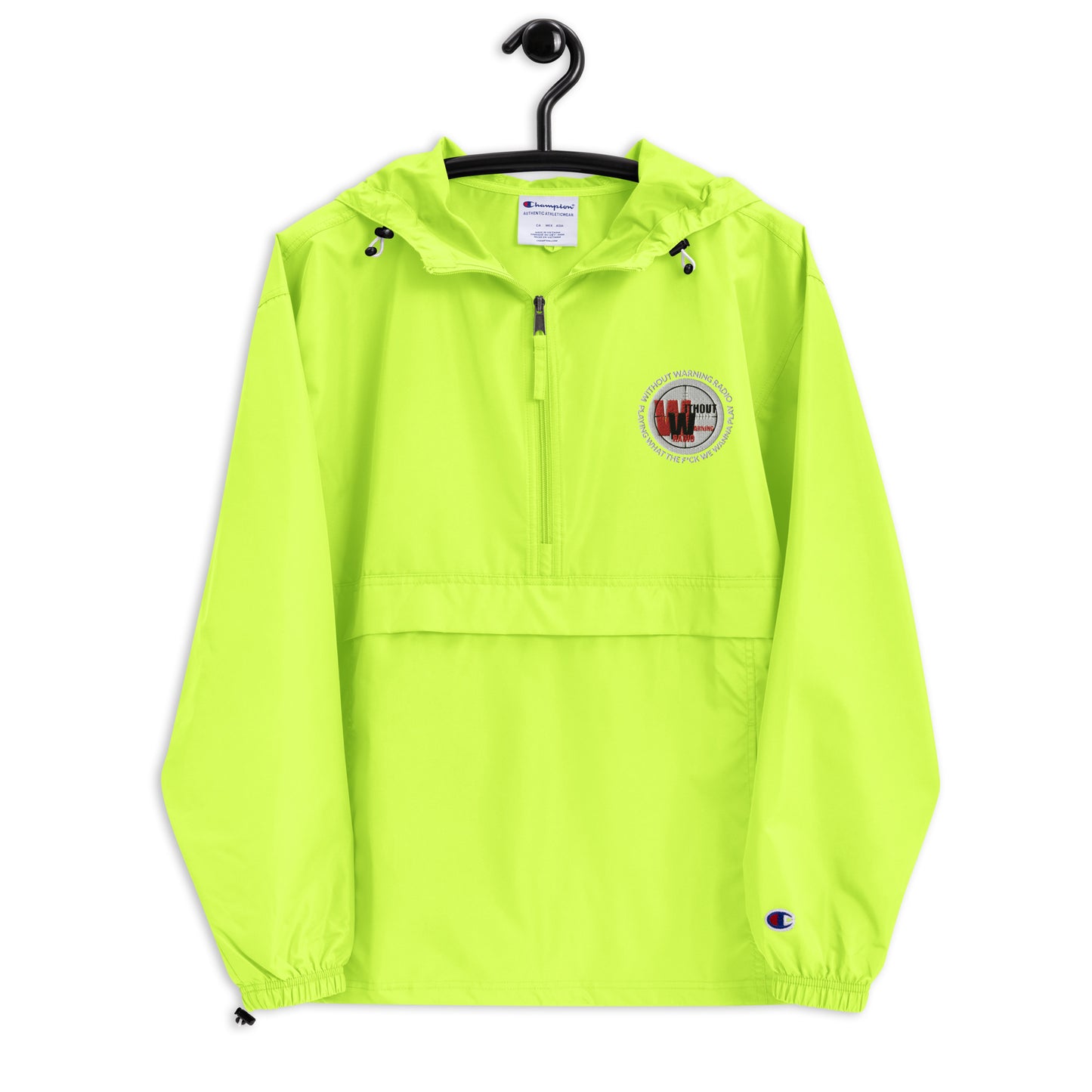 Without Warning Radio Embroidered Champion Packable Jacket