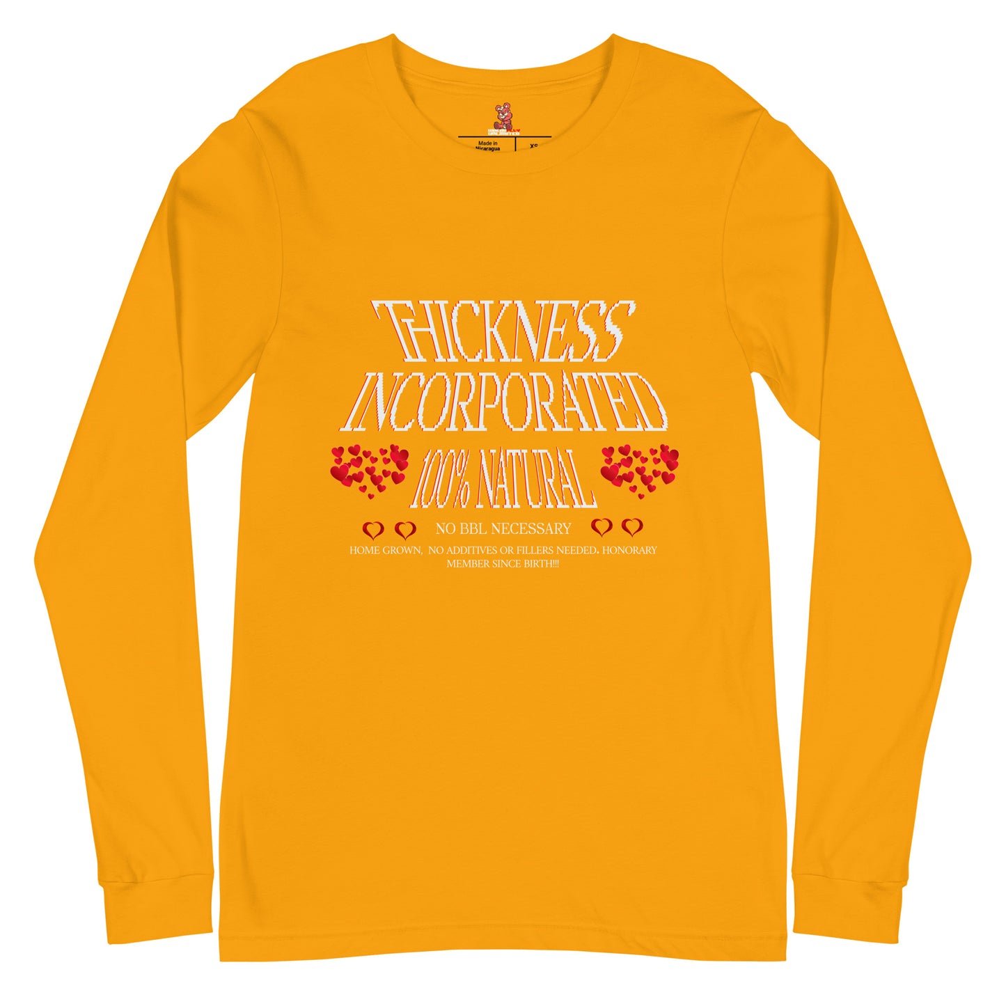 THICKNESS INCORPORATED Unisex Long Sleeve Tee