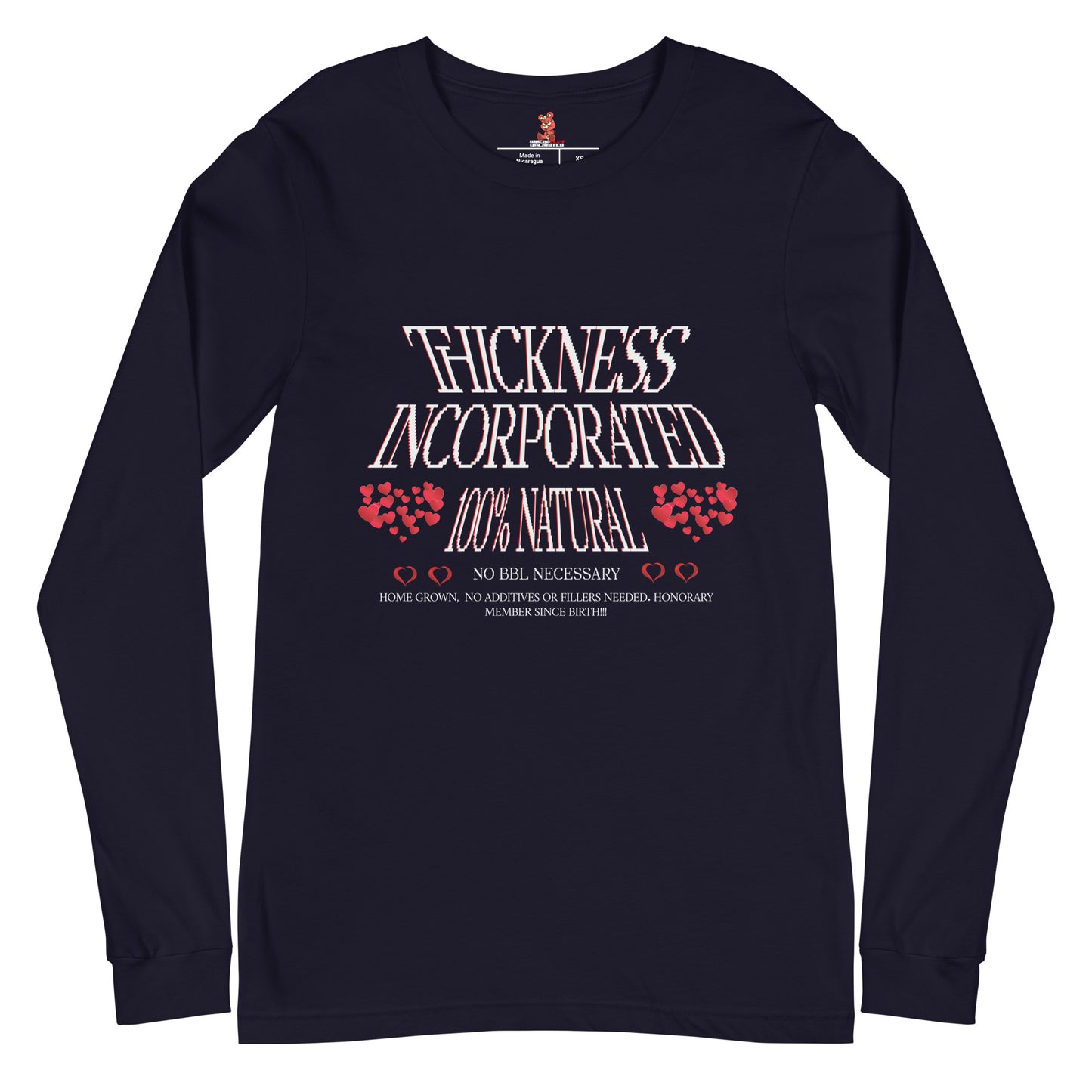 THICKNESS INCORPORATED Unisex Long Sleeve Tee