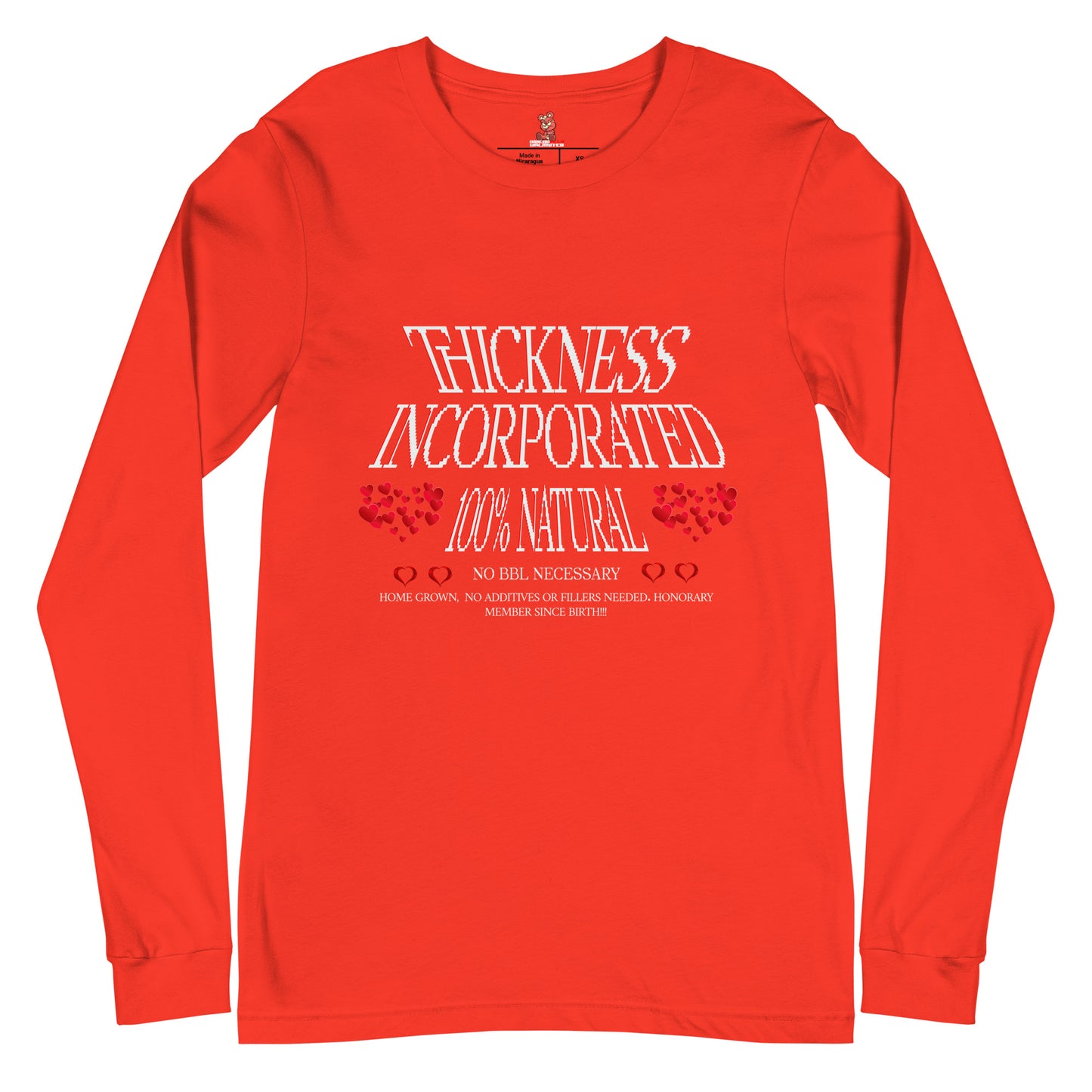 THICKNESS INCORPORATED Unisex Long Sleeve Tee