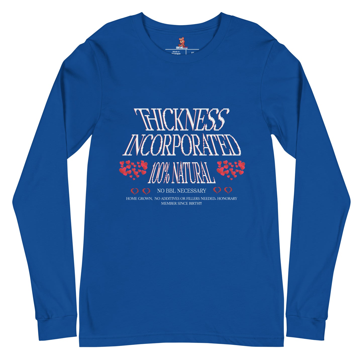 THICKNESS INCORPORATED Unisex Long Sleeve Tee