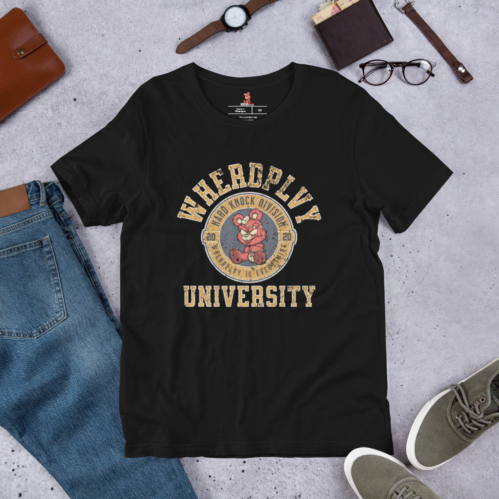 WHERDPLVY UNIVERSITY Unisex t-shirt