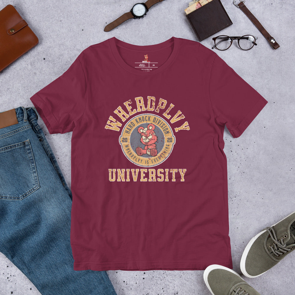 WHERDPLVY UNIVERSITY Unisex t-shirt