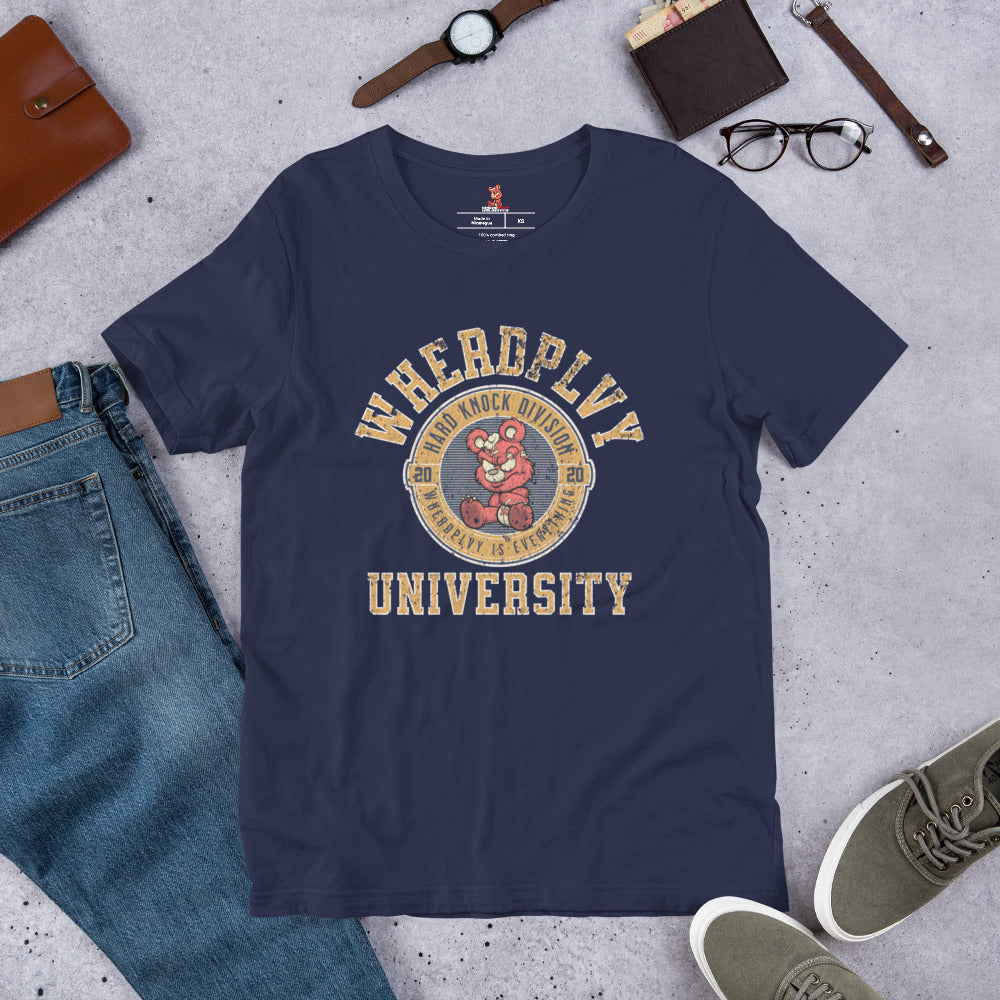 WHERDPLVY UNIVERSITY Unisex t-shirt