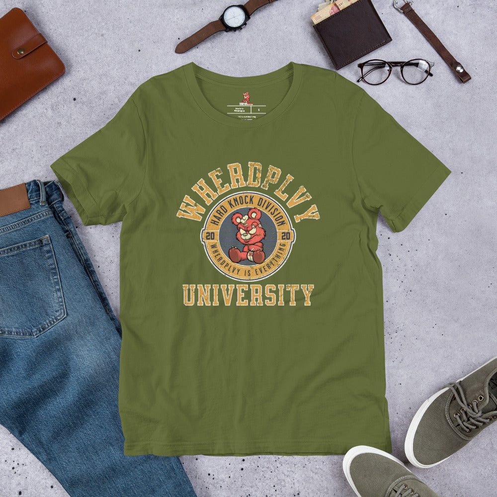 WHERDPLVY UNIVERSITY Unisex t-shirt