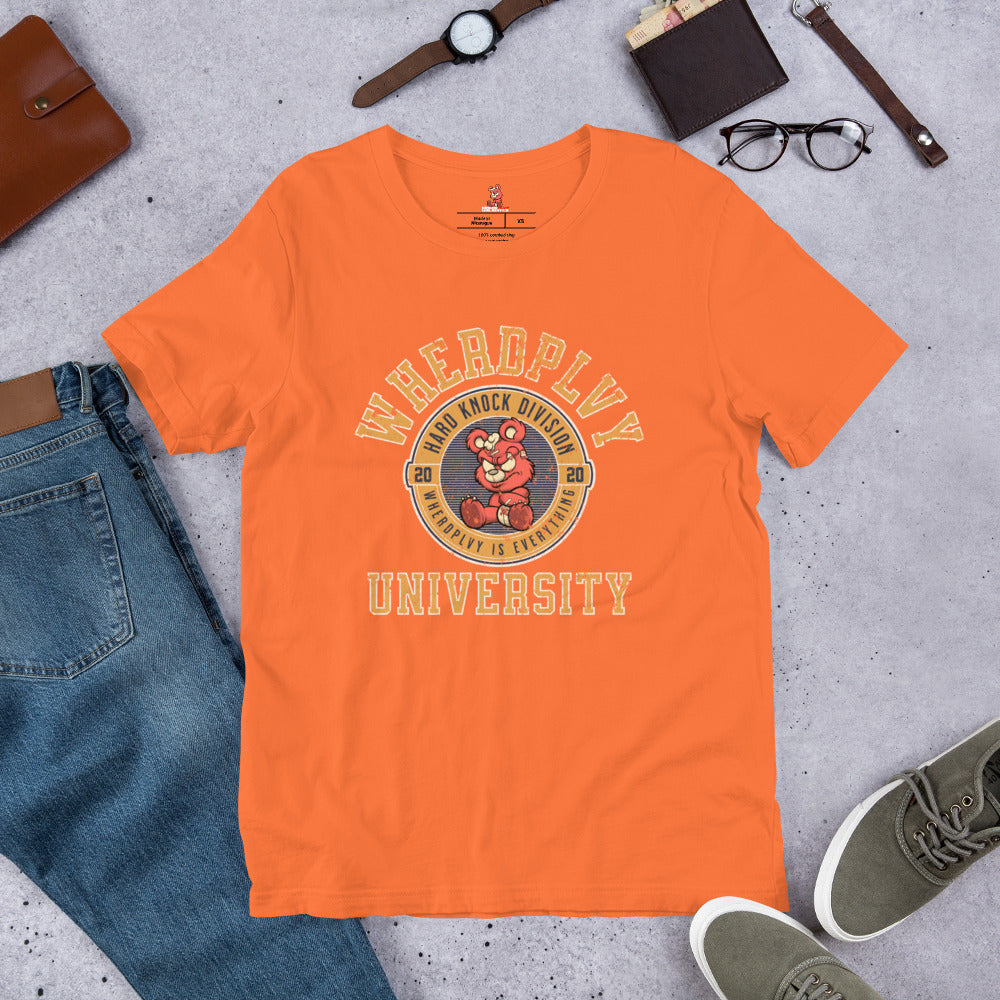 WHERDPLVY UNIVERSITY Unisex t-shirt