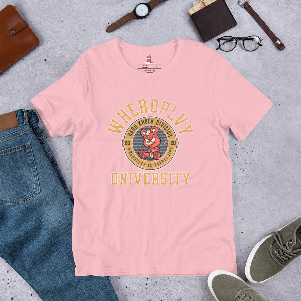 WHERDPLVY UNIVERSITY Unisex t-shirt