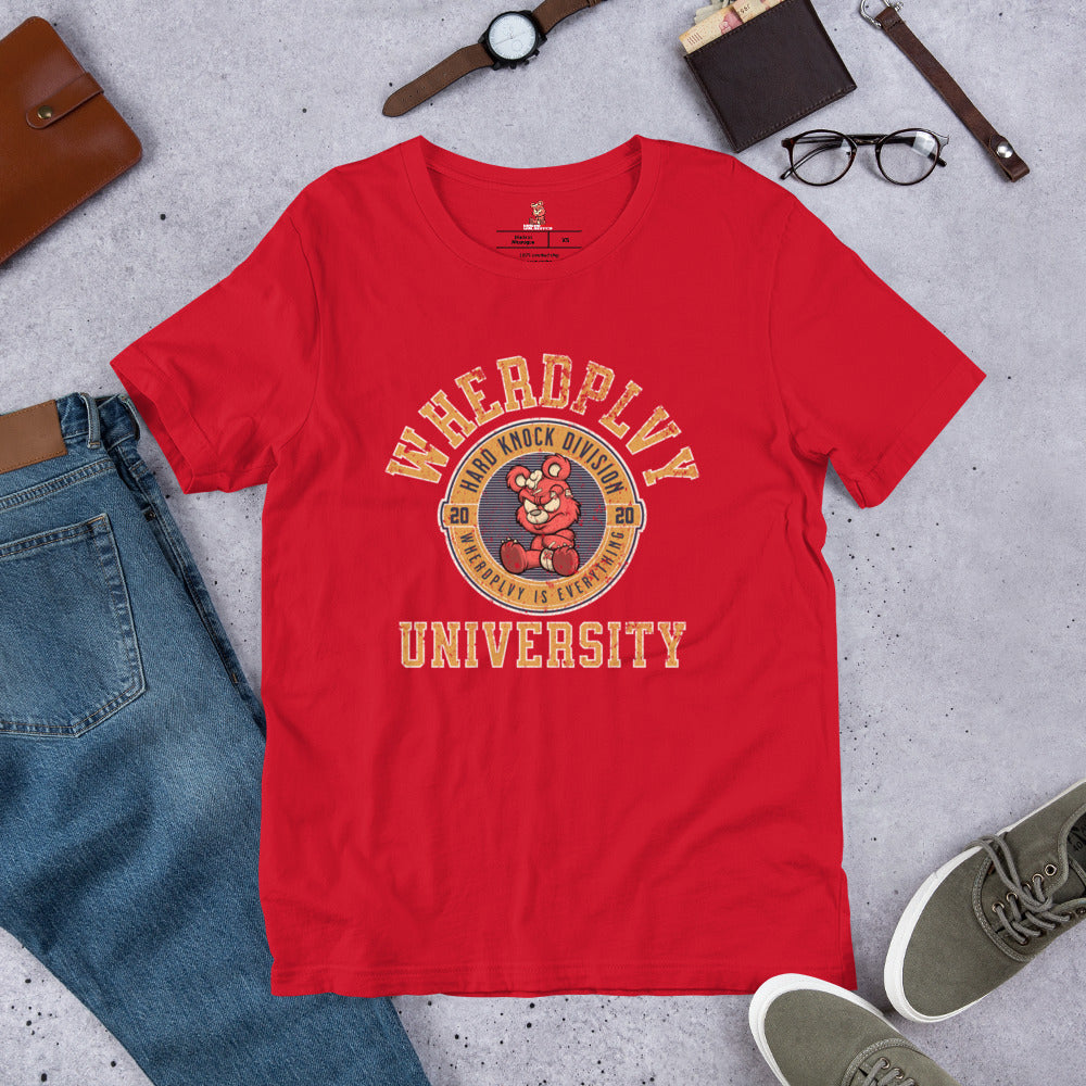 WHERDPLVY UNIVERSITY Unisex t-shirt